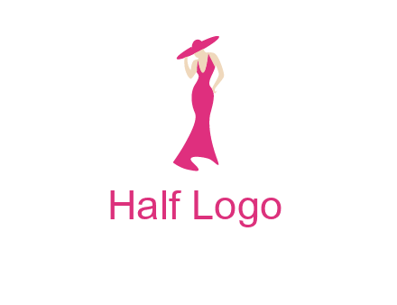 Beauty girl dress glamorous logo