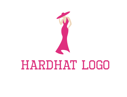 Beauty girl dress glamorous logo