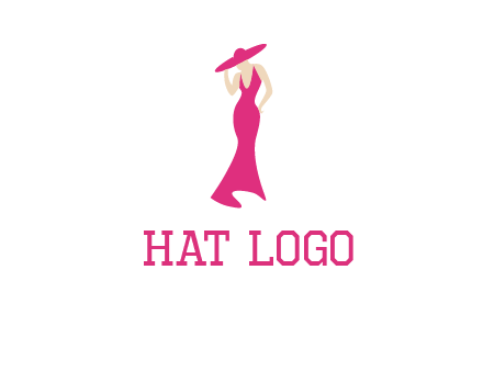 Beauty girl dress glamorous logo