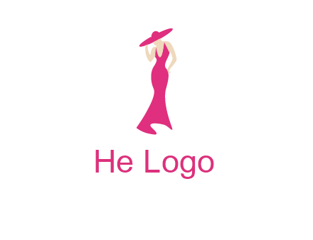 Beauty girl dress glamorous logo