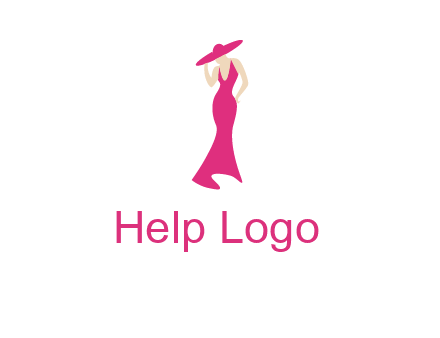 Beauty girl dress glamorous logo