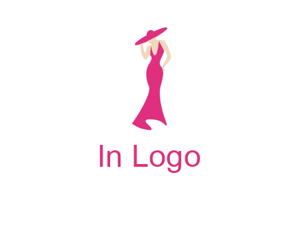 Beauty girl dress glamorous logo