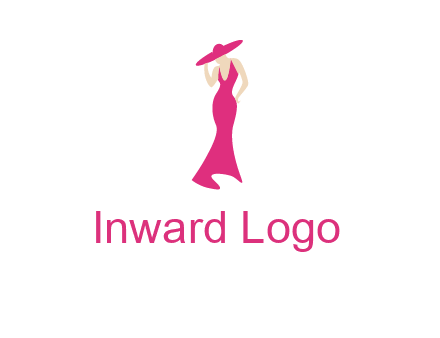 Beauty girl dress glamorous logo