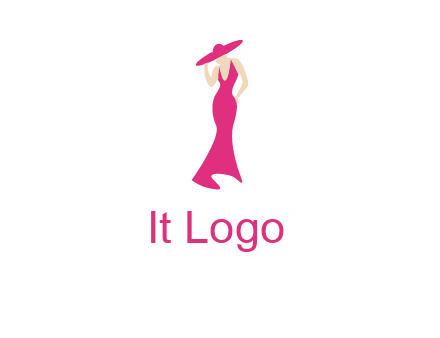 Beauty girl dress glamorous logo