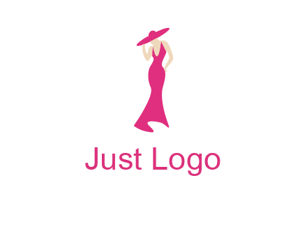 Beauty girl dress glamorous logo
