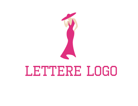 Beauty girl dress glamorous logo
