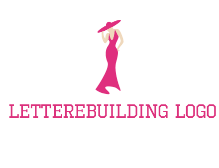 Beauty girl dress glamorous logo