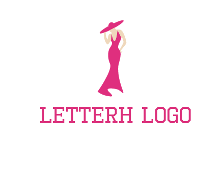 Beauty girl dress glamorous logo