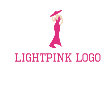 Beauty girl dress glamorous logo