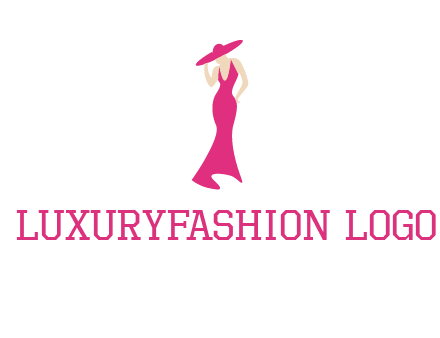 Beauty girl dress glamorous logo
