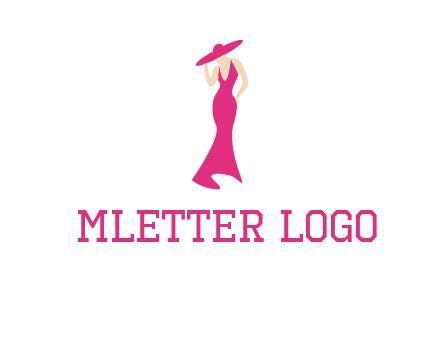Beauty girl dress glamorous logo