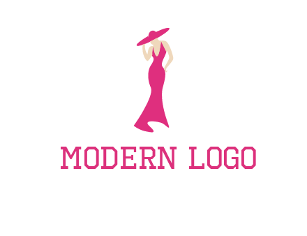 Beauty girl dress glamorous logo