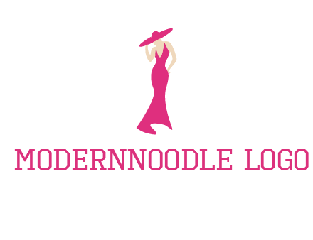 Beauty girl dress glamorous logo