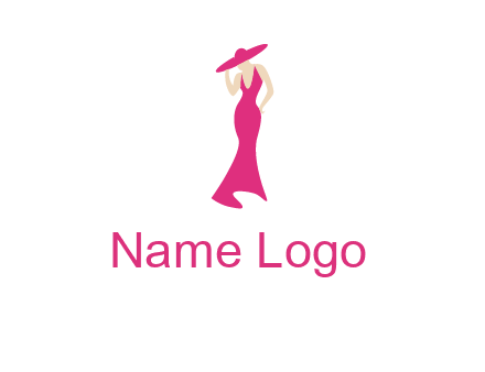 Beauty girl dress glamorous logo