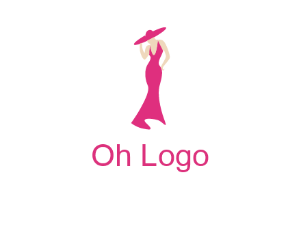 Beauty girl dress glamorous logo