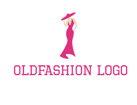 Beauty girl dress glamorous logo