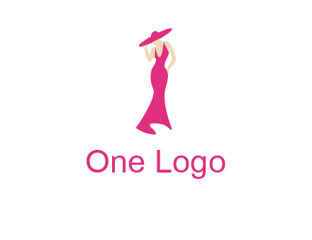 Beauty girl dress glamorous logo