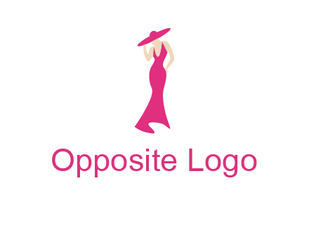 Beauty girl dress glamorous logo