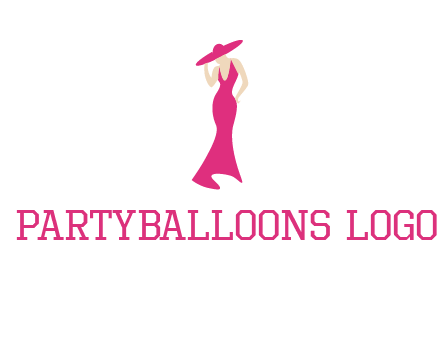 Beauty girl dress glamorous logo