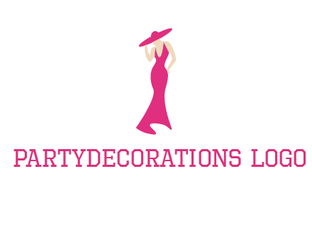 Beauty girl dress glamorous logo