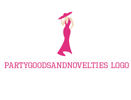 Beauty girl dress glamorous logo