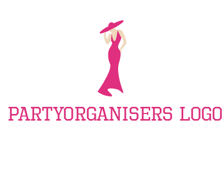 Beauty girl dress glamorous logo