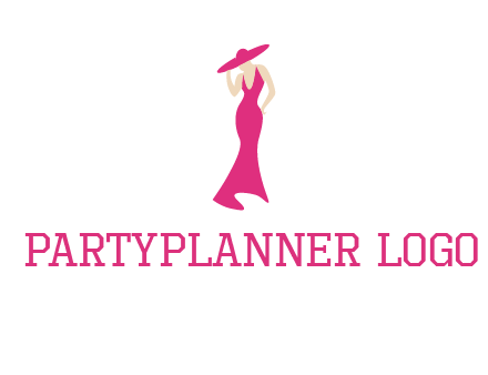 Beauty girl dress glamorous logo