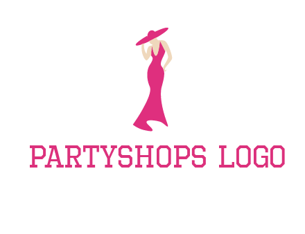Beauty girl dress glamorous logo