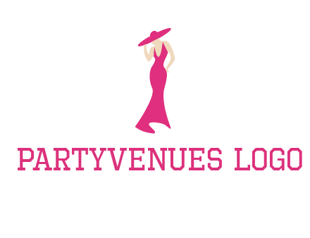 Beauty girl dress glamorous logo