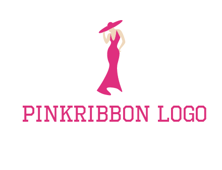 Beauty girl dress glamorous logo
