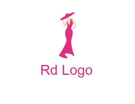 Beauty girl dress glamorous logo