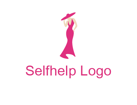 Beauty girl dress glamorous logo