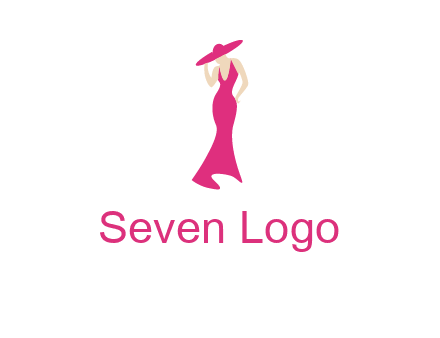 Beauty girl dress glamorous logo