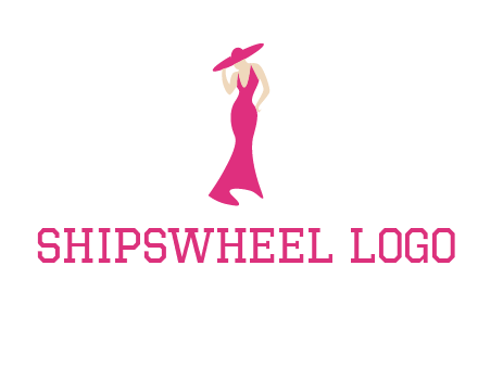 Beauty girl dress glamorous logo