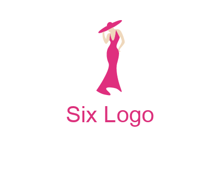 Beauty girl dress glamorous logo