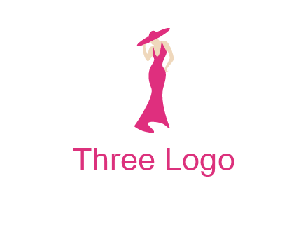 Beauty girl dress glamorous logo