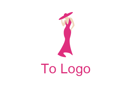 Beauty girl dress glamorous logo
