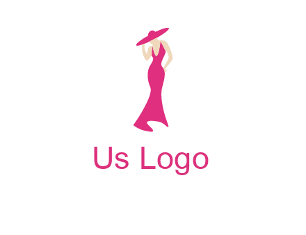 Beauty girl dress glamorous logo