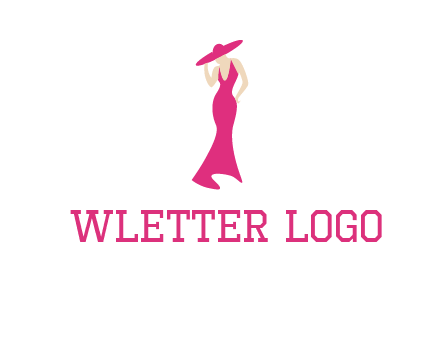 Beauty girl dress glamorous logo