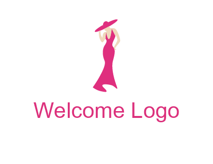 Beauty girl dress glamorous logo
