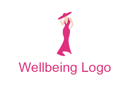 Beauty girl dress glamorous logo