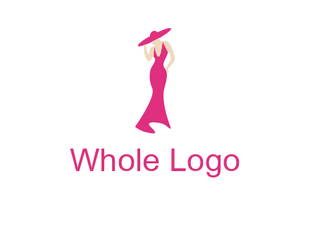 Beauty girl dress glamorous logo