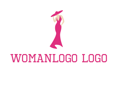 Beauty girl dress glamorous logo