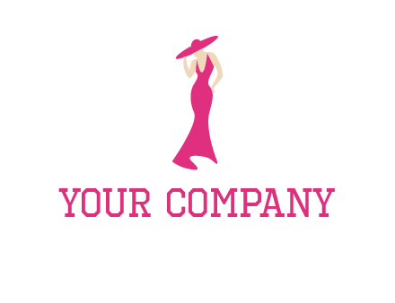 Beauty girl dress glamorous logo