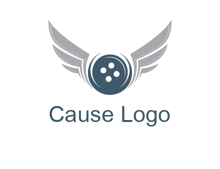 wings around the circle button