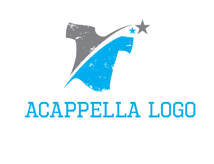 stars splitting a shirt in half logo