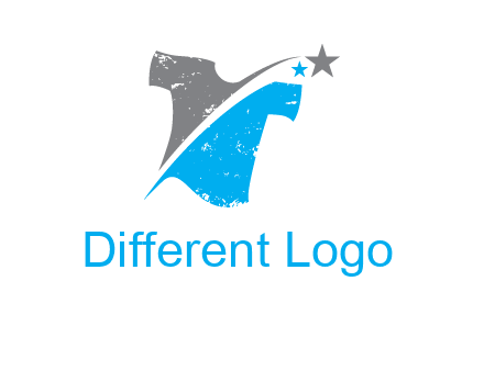 stars splitting a shirt in half logo