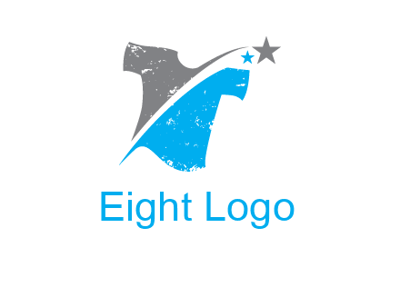 stars splitting a shirt in half logo