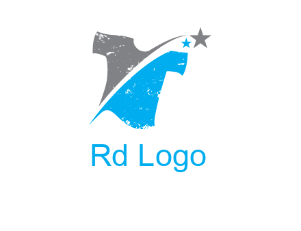 stars splitting a shirt in half logo