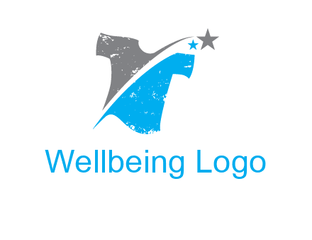 stars splitting a shirt in half logo